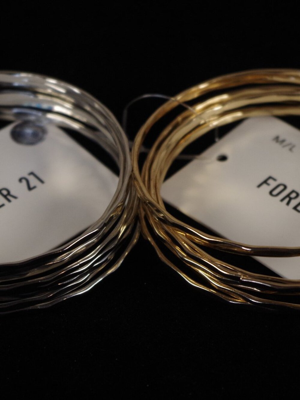 NWT Forever 21 Hammered Bangles Set